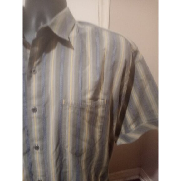 Kuhl Shirt Mens 2XL Gray Strip Short Sleeve Button Up Suncel Cowboy Western Work - Picture 7 of 15